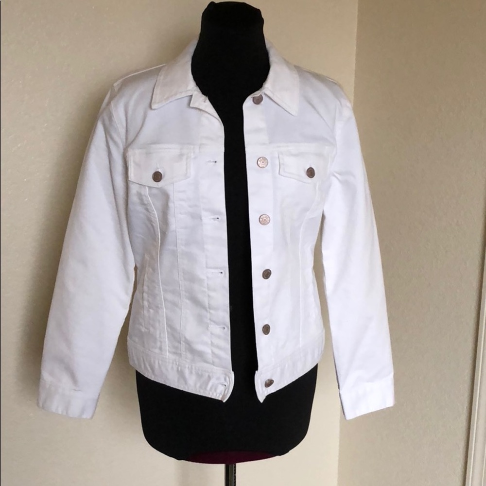 NEW Old Navy White Jean Jacket